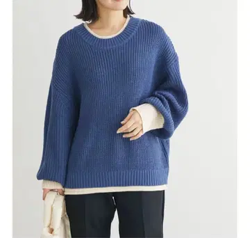 Petit Fleur 레이어드 스타일 하이 삭스 니트 201