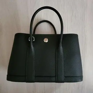 블랙 천연 가죽 숄더백