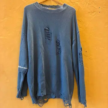 LENSTID 데미지 가공 오버 사이즈 니트