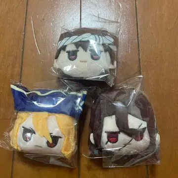 Dr.STONE 페이스 봉제 인형 키링 시로가네 세이 & 아가네이 류스이