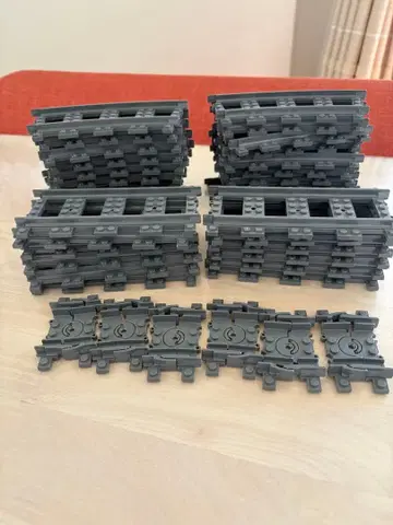 레고 그레이 기차 레일 세트