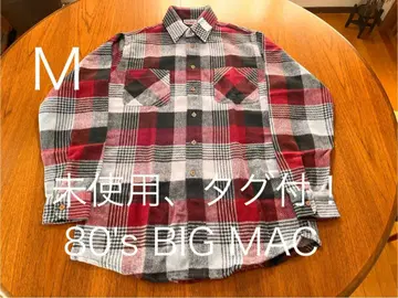 귀중! 미사용 택 포함! 80's BIG MAC 플란넬 셔츠 빈티지