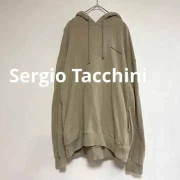 세르지오 타키니 그래픽 로고 프린트 후디드 풀 후드티 L