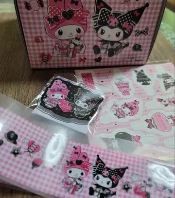 마이멜로디&쿠로미 기념일 케이크 아크릴 키링 외 세트