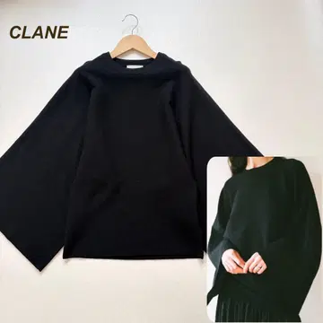 클라네 T 라인 니트탑 니트 스웨터 블랙