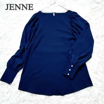 JENNE 제뉴 소매 펄 드레스 풀오버 네이비 S 포멀