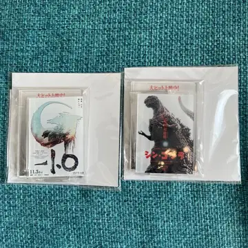 고질라 박람회 극장 포스터풍 아크릴 스탠드 고질라-1.0 & 신.고질라