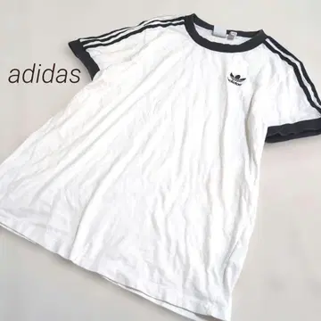 [ adidas ] 아디다스 별주 3선 라인 화이트 링거 T셔츠
