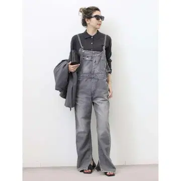 라빠르망 데님 오버롤 그레이 23AW 밑단 보정 완료