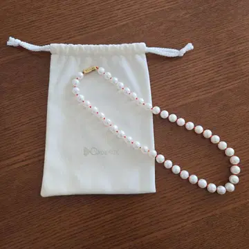 CADEAUX 실크사 펄 목걸이