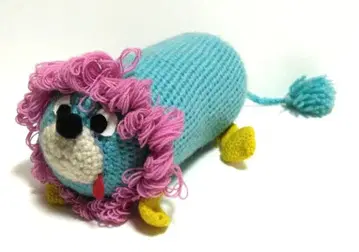 사자 아미구루미 쇼와 레트로 봉제 인형 핸드메이드 동물