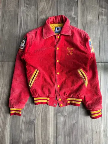 Rennoc 바시티 자켓 페이드 미국제 코듀로이 퀼팅