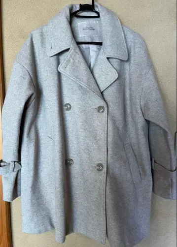 나이스 클랍 더블 브레스트 피 코트 베이지