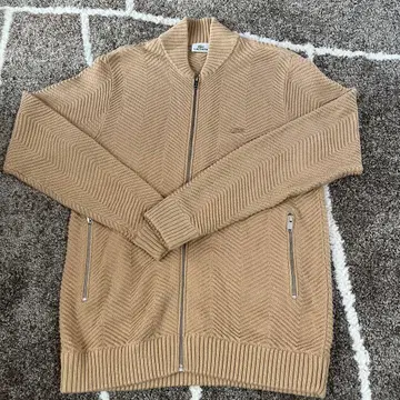 LACOSTE 헤링본 편직 자켓 베이지