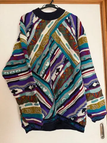 기하학 패턴 멀티 컬러 니트 스웨터 모딜리아니