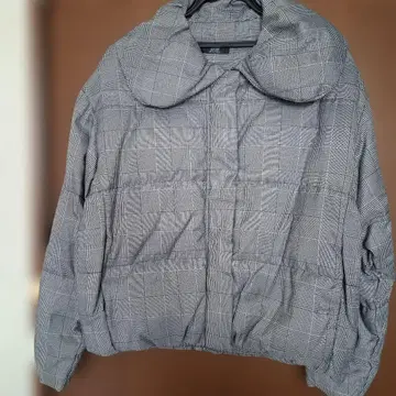 여성용 글렌체크 패턴 다운 자켓 M 사이즈 투웨이 새상품급