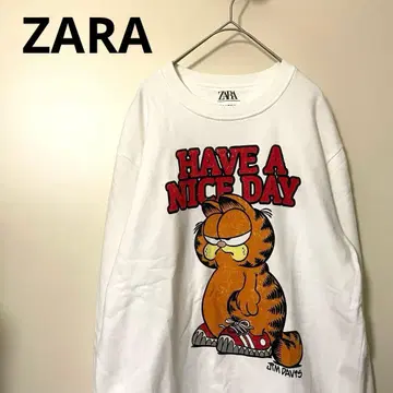 ZARA x GARFIELD 콜라보 롱 T 화이트