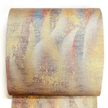 후쿠로 오비 금박 추상 무늬 오샤레 기모노 004k