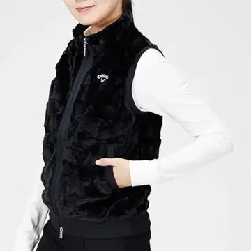 캘러웨이 여성용 풀 집업 퍼 베스트