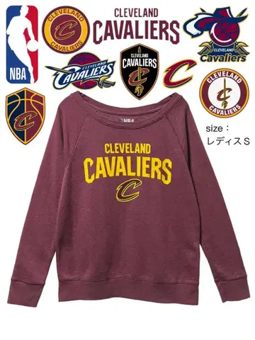 NBA 클리블랜드 캐벌리어스 여성 S 팥색 USA 구제 의류