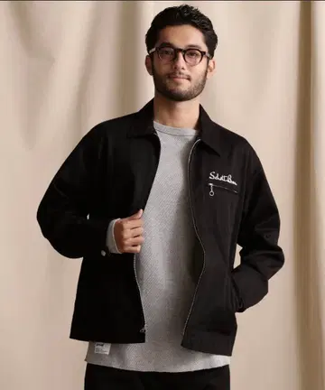 새상품급 Schott 워크 자켓 블루종 블랙 점퍼 XL