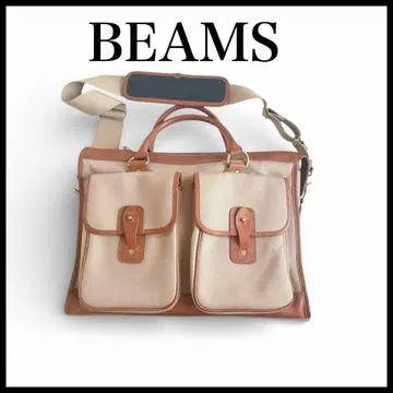 BEAMS 브리프 케이스 숄더백 남성용 비즈니스 가죽 백