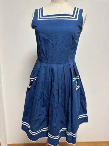 에밀리 템플 160 네이비 세일러 카라 마린 원피스 샤를리 템플