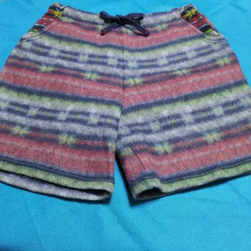 VOGE VOLE 플리스 멀티 컬러 스트라이프 숏팬츠