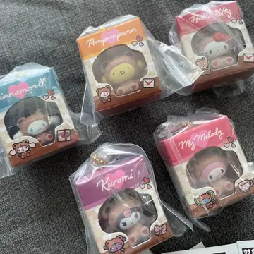 산리오 캐릭터즈 미니어처 패키지 컬렉션 전 5종 컴플리트 세트