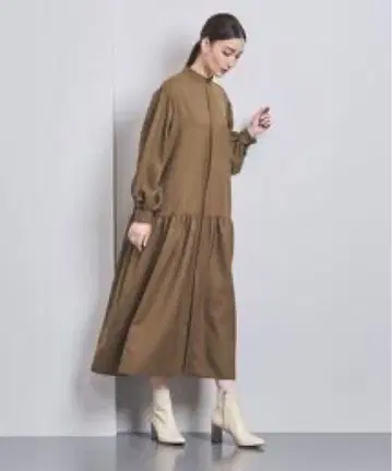UNITED ARROWS 브라운 셔츠 원피스