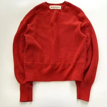 더 신즈존 케이프린 니트 울 크루넥 레드 긴팔
