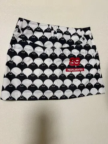 PEARL GATES 골프 스커트 화이트 블랙 사이즈 1입니다