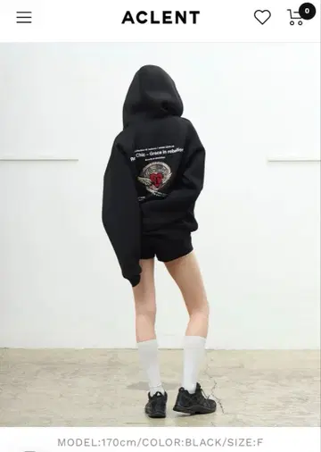 아클렌트 후디 새상품 블랙