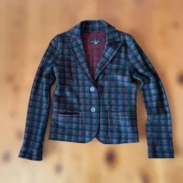 새상품급 YOSHIE INABA 체크 무늬 테일러드 자켓