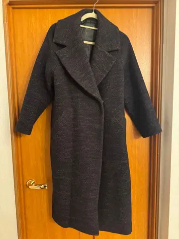 NOBLE 다크 그레이 롱 코트