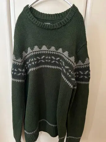 구제 의류 노르딕 무늬 스웨터