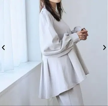 coen RONEL 이지 조젯 페플럼 티셔츠 S 라이트 그레이