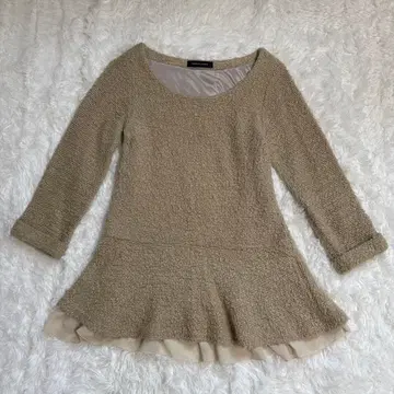 QUEENS COURT 여성용 긴팔 튜닉 M 베이지 울