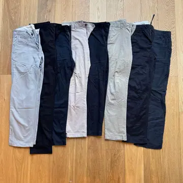 유니클로 치노 팬츠 등 7개 세트 그레이 네이비 베이지 블랙