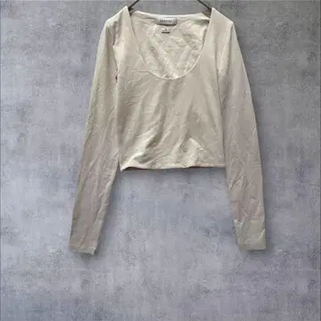 a2125 [바바톤] 스쿱넥 티셔츠 상의 아이보리 XS