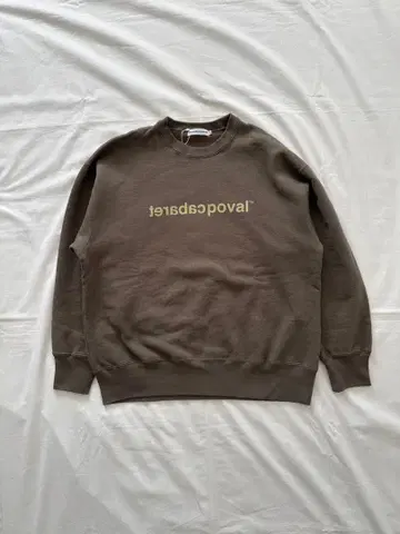 ORIGINAL LOGO 크루넥 올리브 드랩 XL