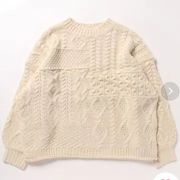 Ungrid 아이보리 케이블 짜임 니트