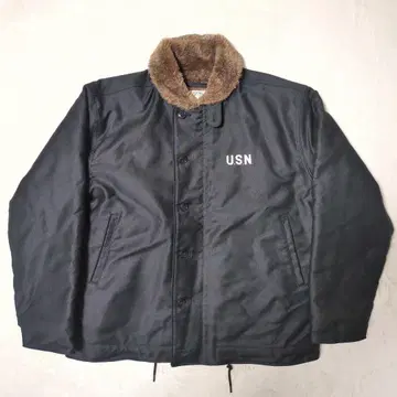 새상품급 HOUSTON 휴스턴 N-1 데크 자켓 블랙 42