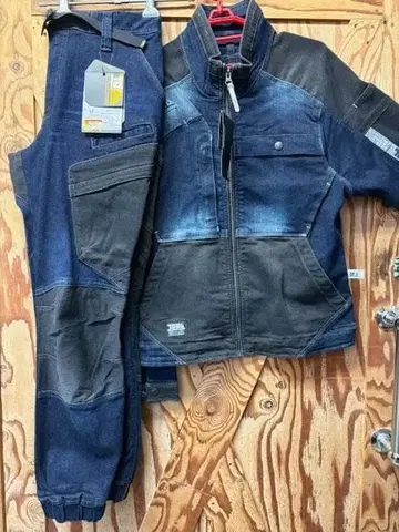 도라이치 데님 블루종(M) 데님 카고 조거 팬츠(M) 상하의 세트