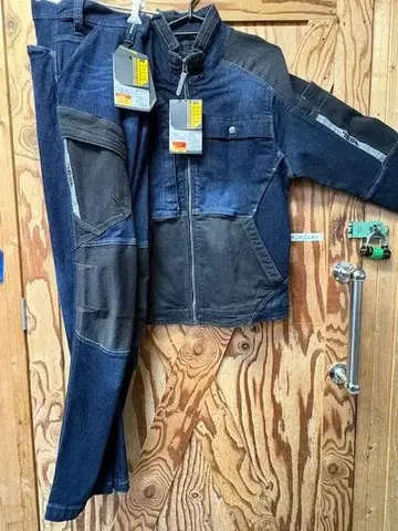 도라이치 데님 블루종(LL) 데님 카고 팬츠(LL) 상하의 세트