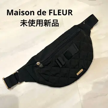 메종 드 플뢰르 퀼팅 바디백 블랙 미사용 택 없음