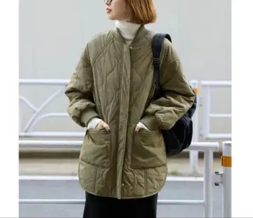 B.C STOCK 리브 달린 충전솜 블루종 카키 컨디션 최상