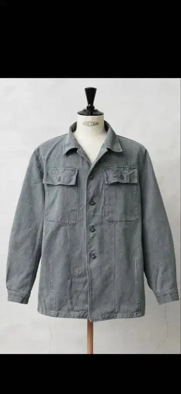 WAIPER.inc 스위스군 리메이크 데님 자켓 에폴렛 없음