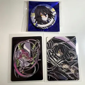 귀멸의 칼날 전 집중전 엔드롤 카드 캔뱃지 이구로 오바나이 칸로지 미츠리