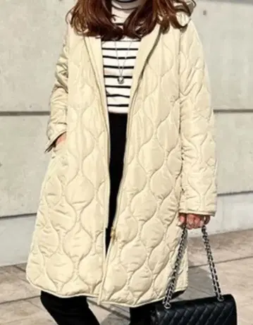 엠마 테일러 3way 퀼팅 푸드코트 라이트 베이지